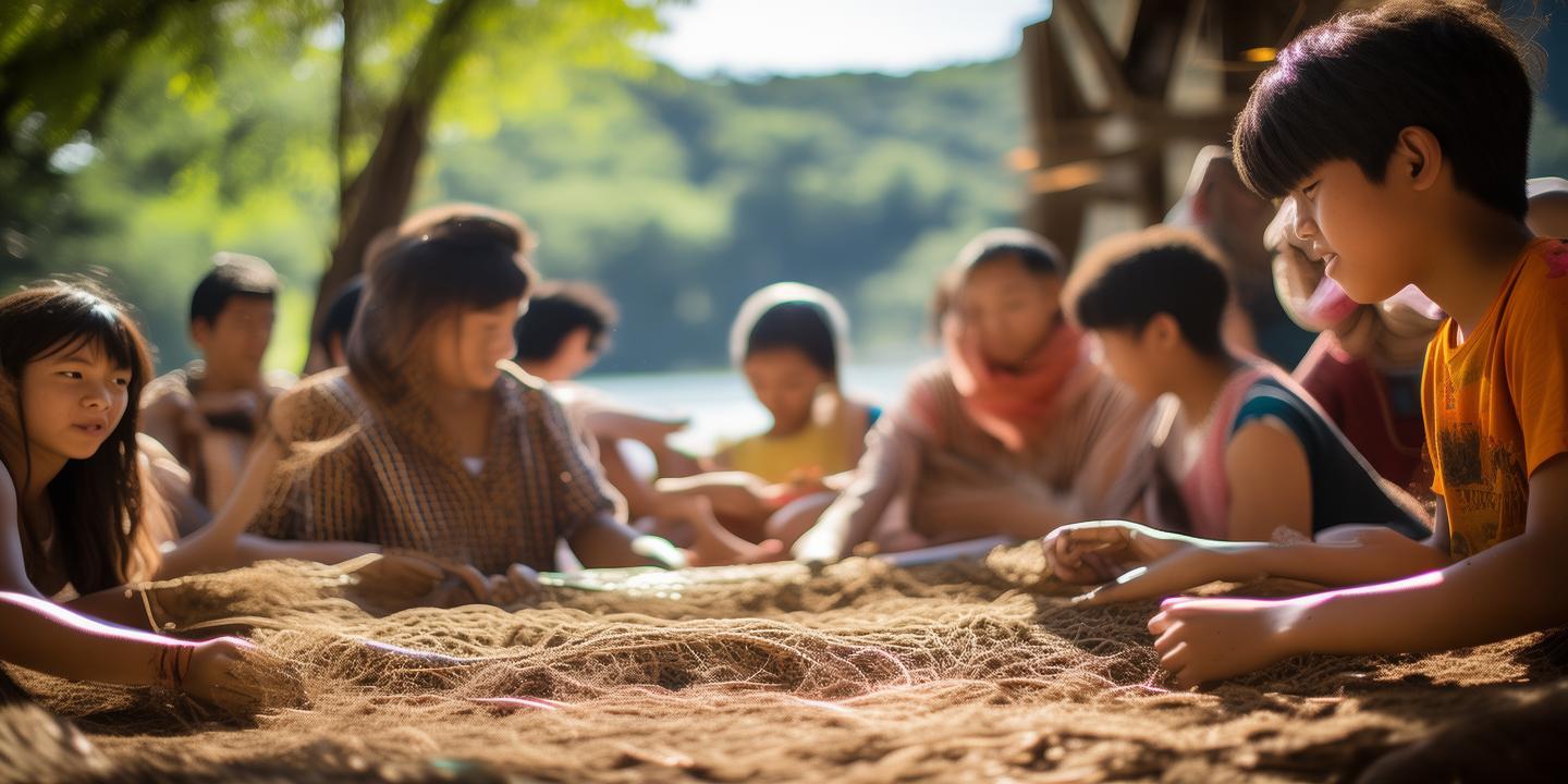 黄龙湖非遗研学营地盛大开营,青少年体验古法制陶与渔网编织